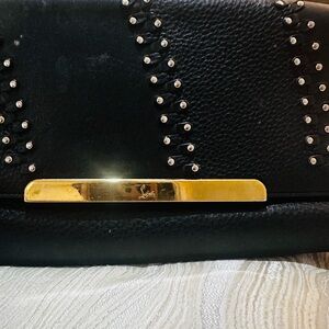 ESTATE SALE Christian Louboutin Black Leather Studded Bag/Clutch